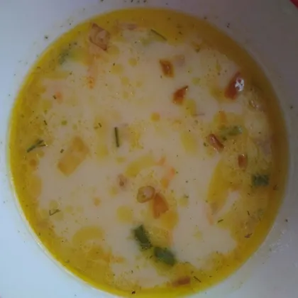 Сырный суп с курицей
