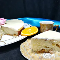 Манник со сметанной заливкой
