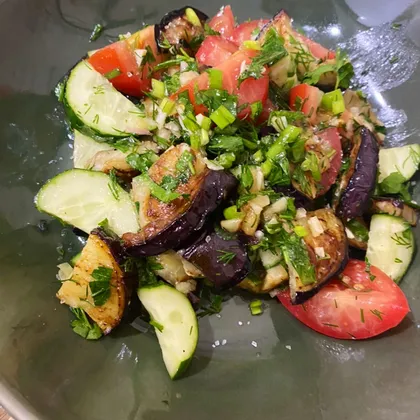Салат овощи-баклажаны