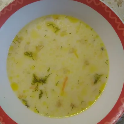 Сливочно-сырный суп с вермишелью