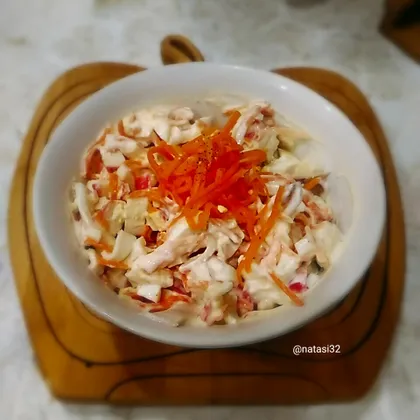Салат с кальмарами и корейской морковкой
