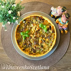 Киш с курицей и грибами