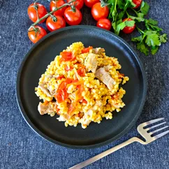 Булгур с мясом и овощами 