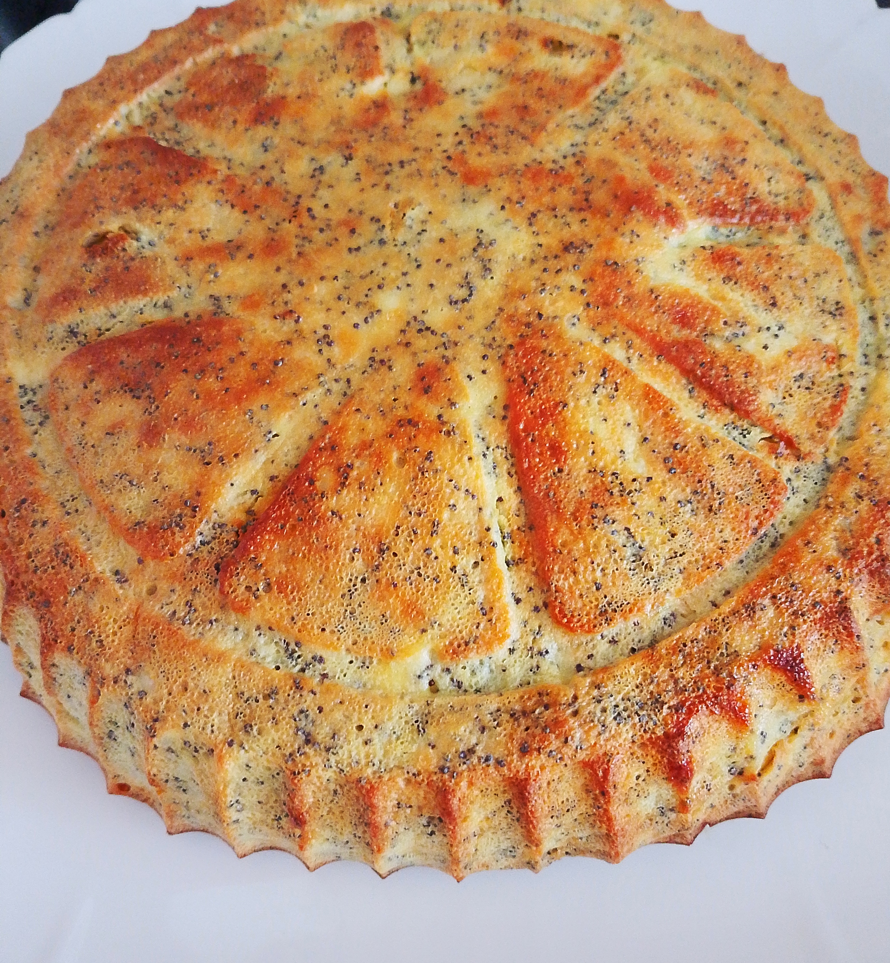 Творожная запеканка с яблоком и маком в аэрогриле