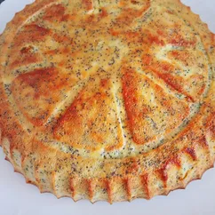 Творожная запеканка с яблоком и маком в аэрогриле