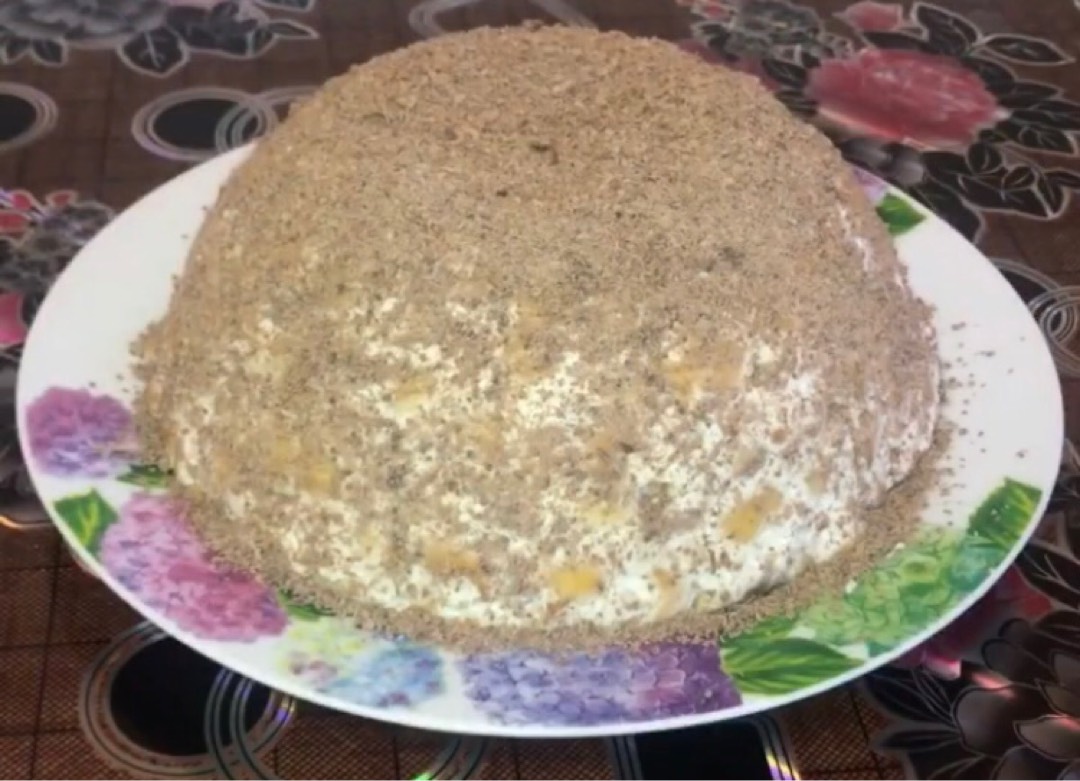 Торт из печенья рыбки без выпечки рецепт