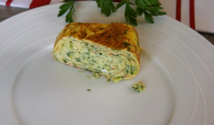 Кабачковый омлет в духовке