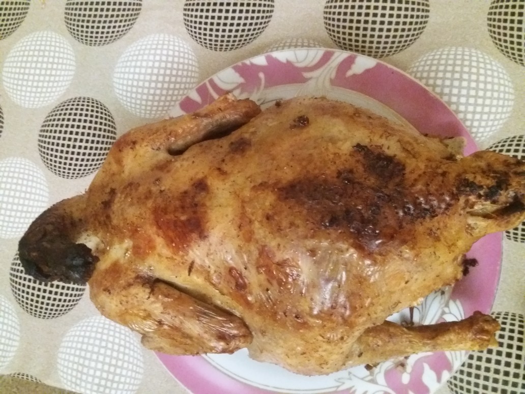 Курица с гречкой в рукаве в духовке