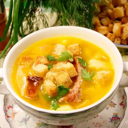 Гороховый суп со свининой, рецепт с фото