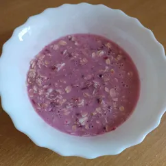 Ночная (ленивая) овсянка с вареньем