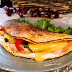 Овсяноблин с ветчиной и овощами 🥬