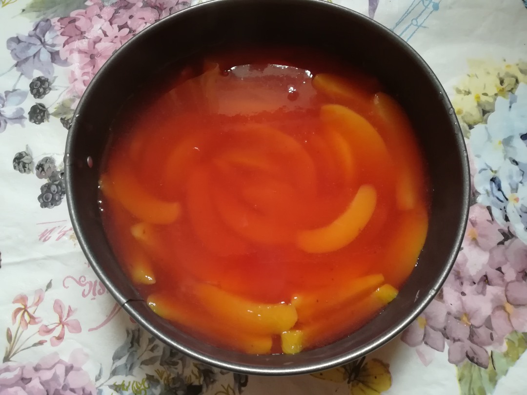 Торт из фруктов и мармелада