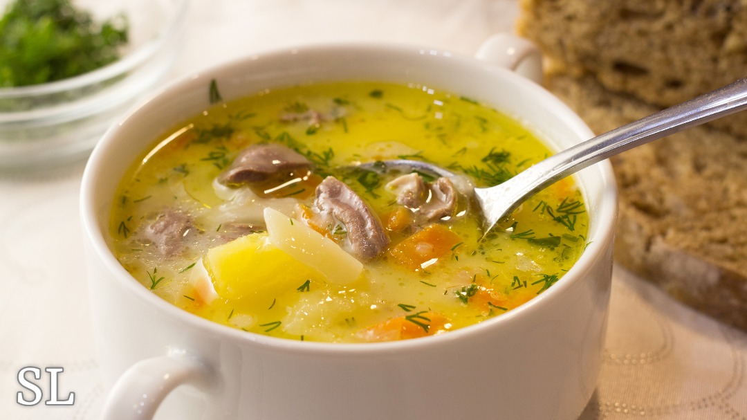 Сливочный суп с куриными сердечками в мультиварке — рецепт для мультиварки