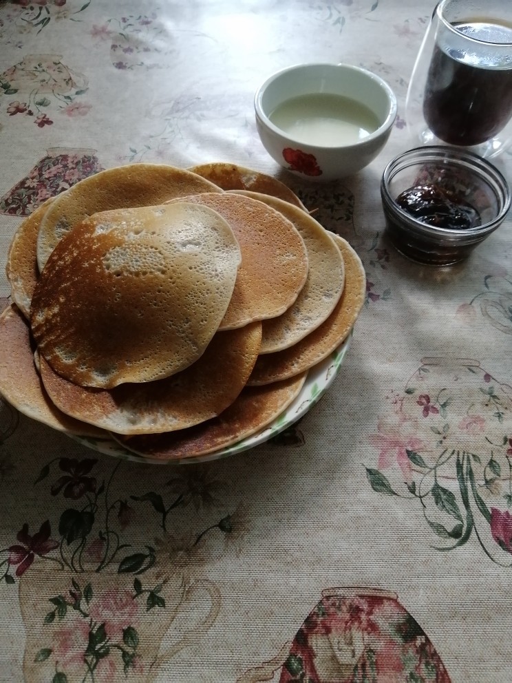 Оладьи на закваске из зеленой гречки