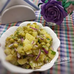 Постный салат с картофелем 