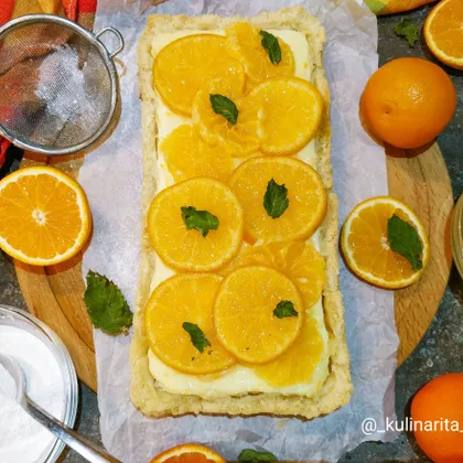 Творожный пирог с мандаринами