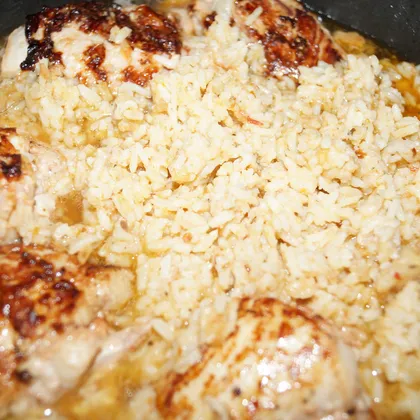 Вкусный рис с курицей
