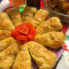 Пирог с грибами и курицей