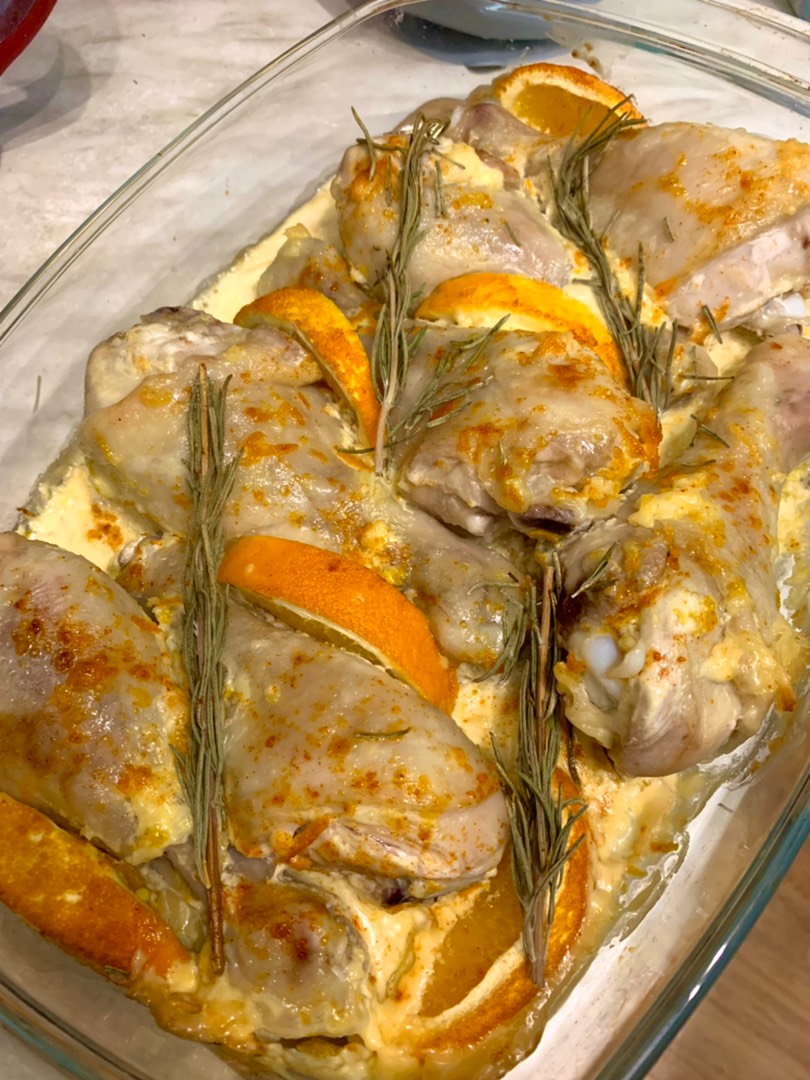 Куриные ножки с апельсином