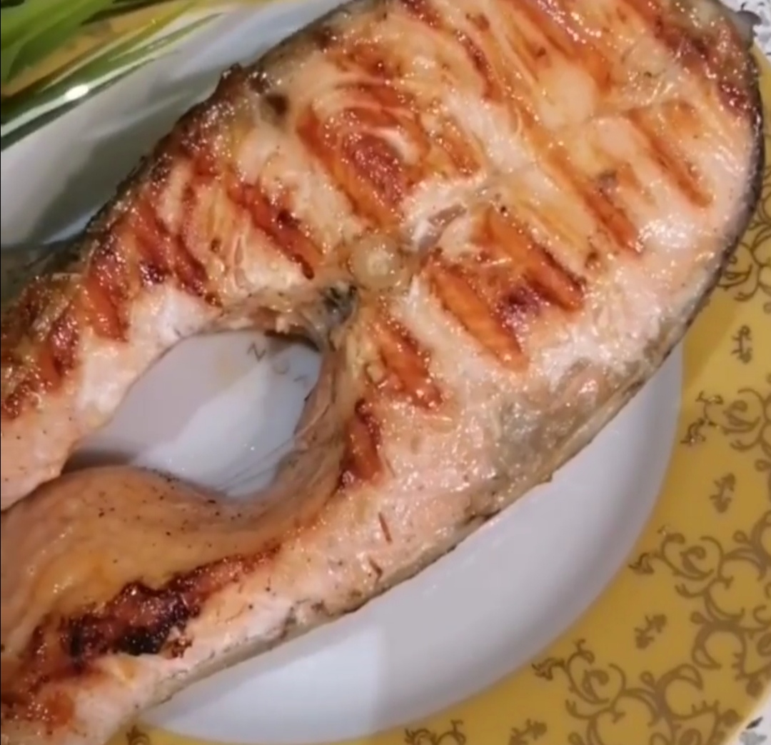 Стейк рыбы на сковороде гриль – пошаговый рецепт - БИОЛ шоп