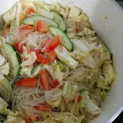 Фунчоза с пекинской капустой