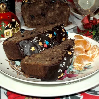Рождественский шоколадный кекс