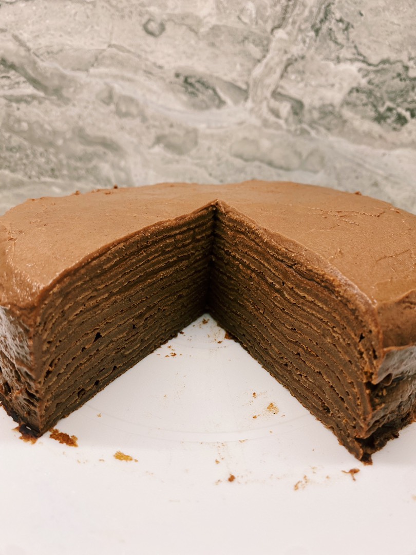 Шоколадный пп блинный торт