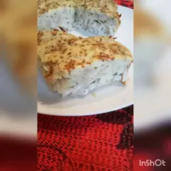 Заливной пирог с куриной грудкой и капустой. 🍮