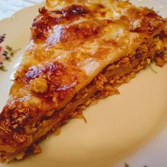 Лазанья с курицей и лавашом