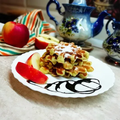 Яблочные венские вафли🥞🍎