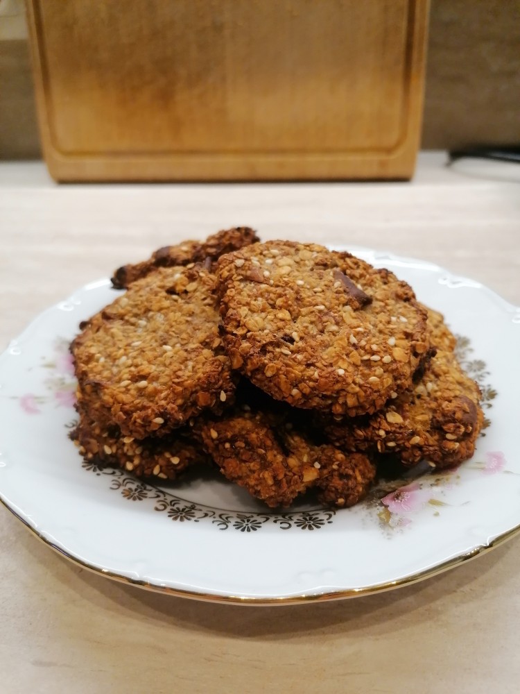 Печенье с кунжутом без муки – кулинарный рецепт