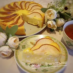 Творожная запеканка с грушей 