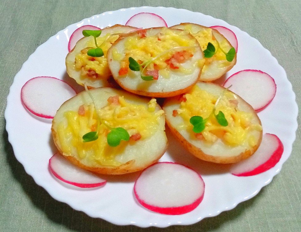 😋Крошка - картошка с салом и сыром