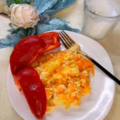 Рис с морковью и луком ароматный