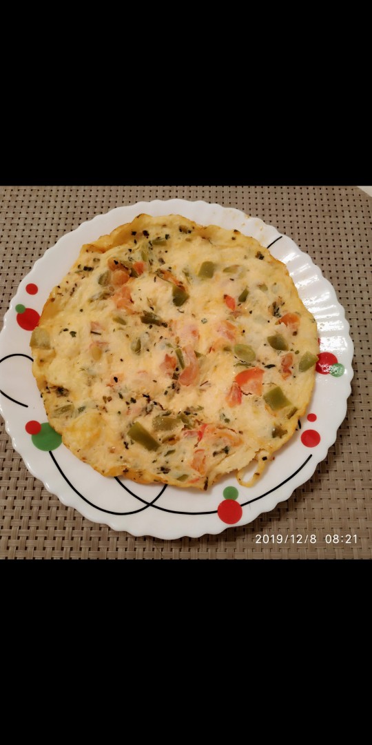 Омлет с помидорами и фасолью