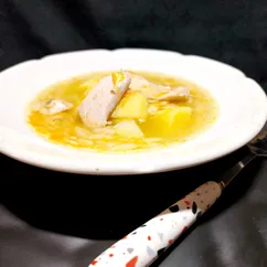 Суп с ризони на вкусном бульоне