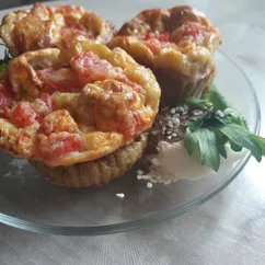 Омлеты~кексы с помидорами🍅