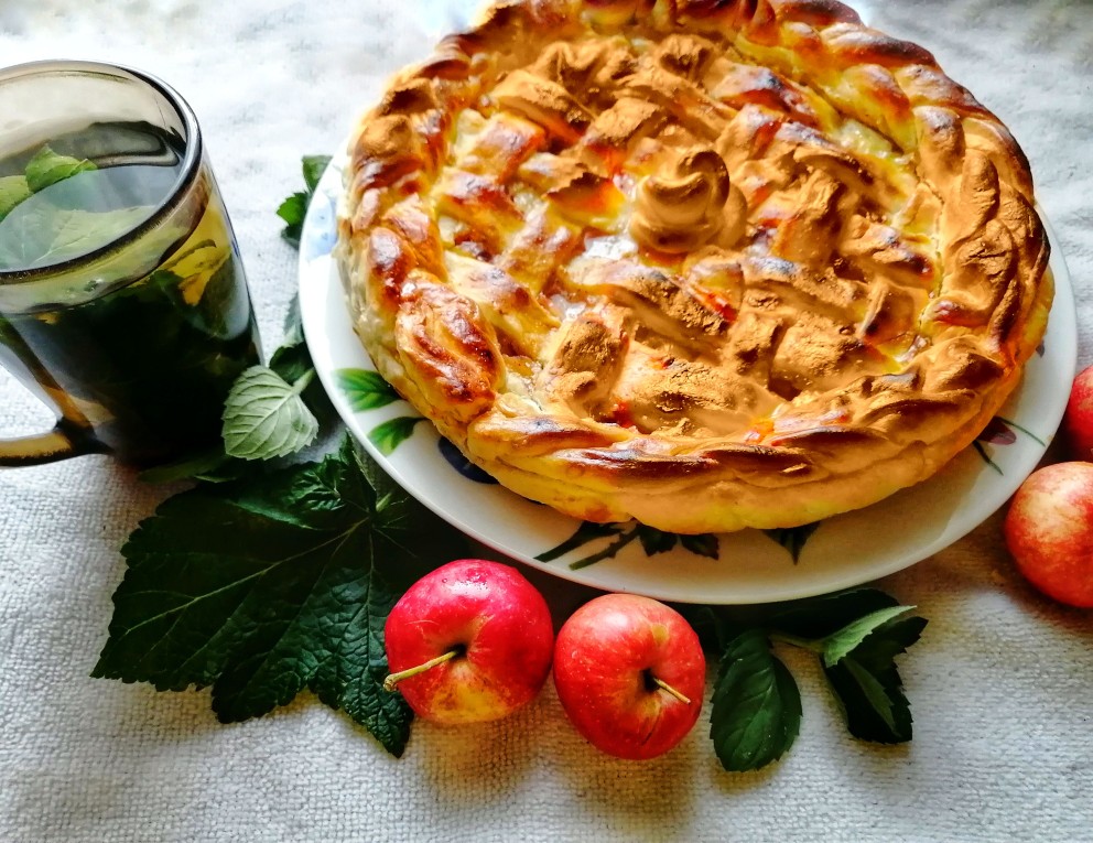 Пирог с яблоками и корицей, пошаговый рецепт с фото от автора Марина МАРмеладИНКА