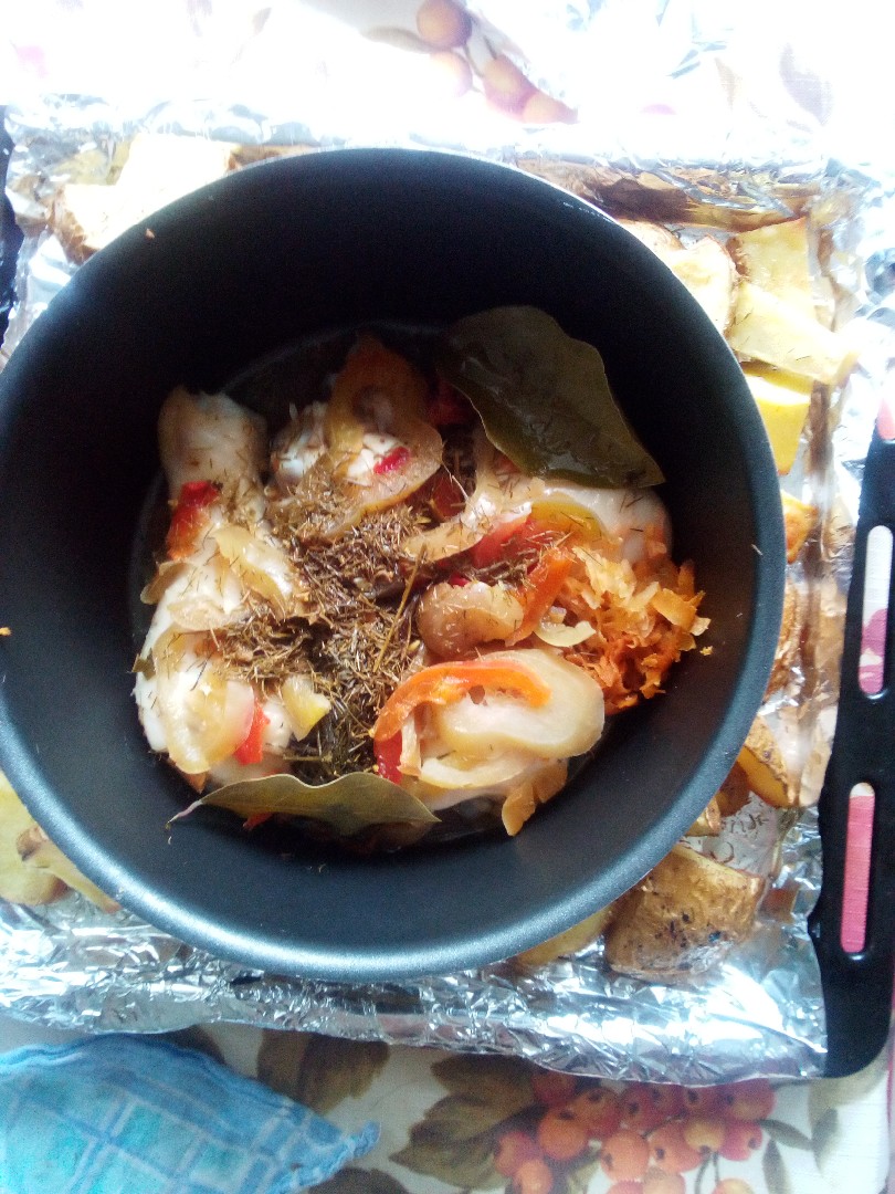 Курица в духовке с овощами