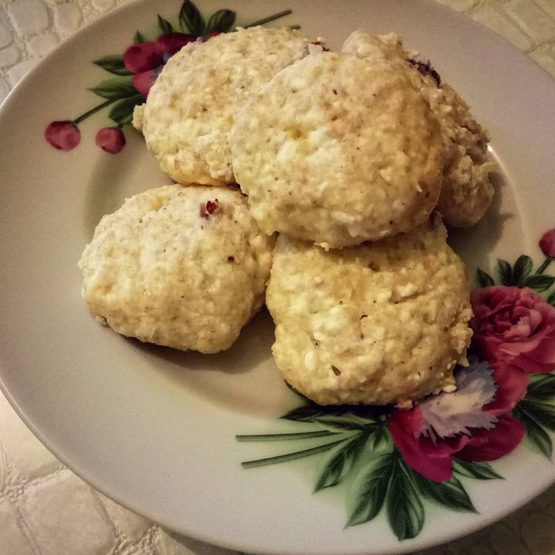 🌰Запечённые сырники с кусочками миндаля🌰