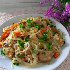 Фунчоза с индейкой