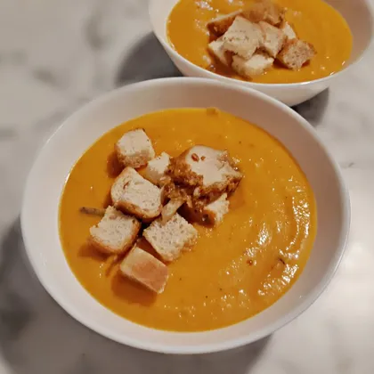 Тыквенный крем - суп с копчёным мясом