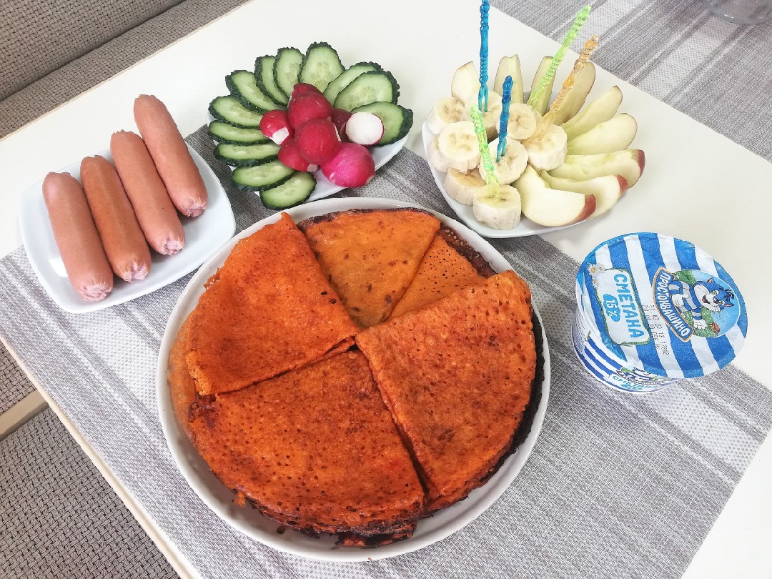 Блинчики цветные