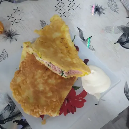 Уголочки с сыром в кляре на завтрак