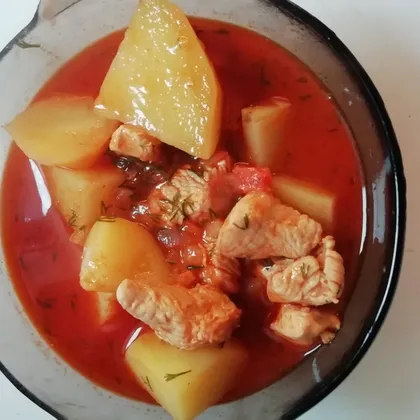 Картошечка с индюшкой. 😋