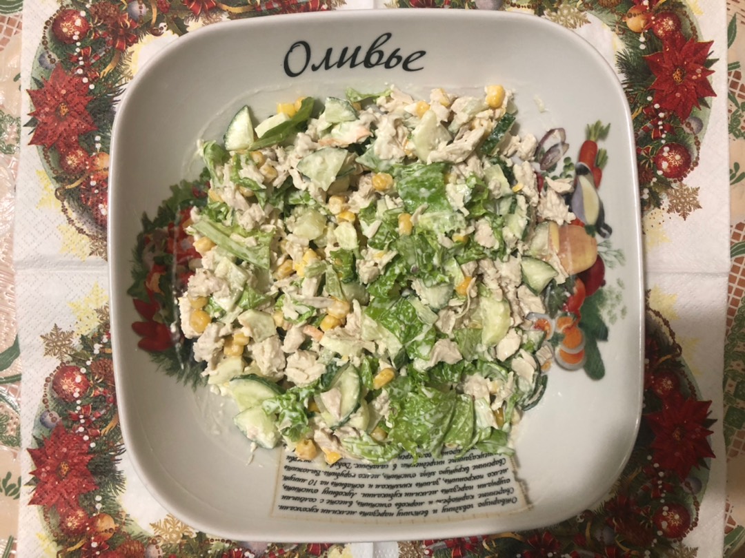 Новогодний салат: выпускной изумрудный