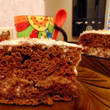 Простой шоколадный торт 'Черный принц' в мультиварке