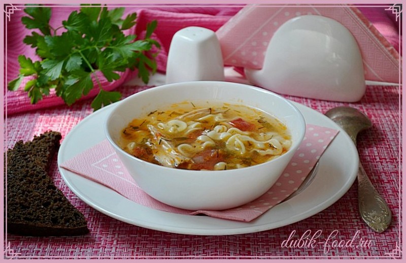 Суп из индейки с помидорами