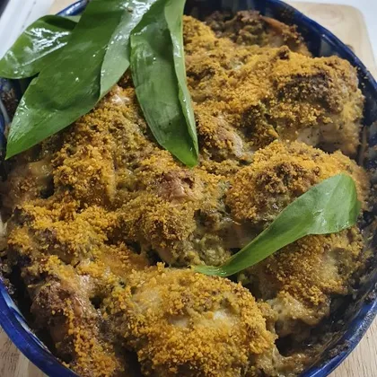 Курица по-Генуэзски, запеченная с песто и сыром бри