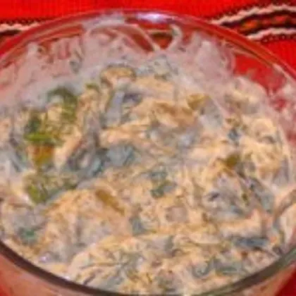 Салат с йогуртом и зеленой фасолью